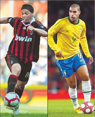 Ronaldinho Adriano omitted from Brazil s World Cup squad