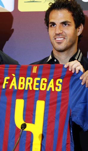 Special day for Fabregas as he rejoins Barca