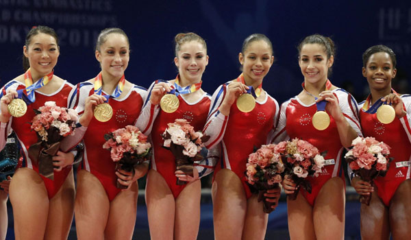 American women power to world team gold