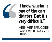 Wushu fighting uphill battle