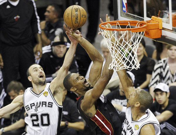 Big 3 help Heat even NBA Finals with Spurs