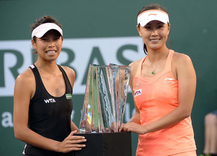 Peng, Hsieh win doubles title at Indian Wells