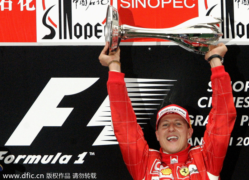 Formula One's champion moments in China