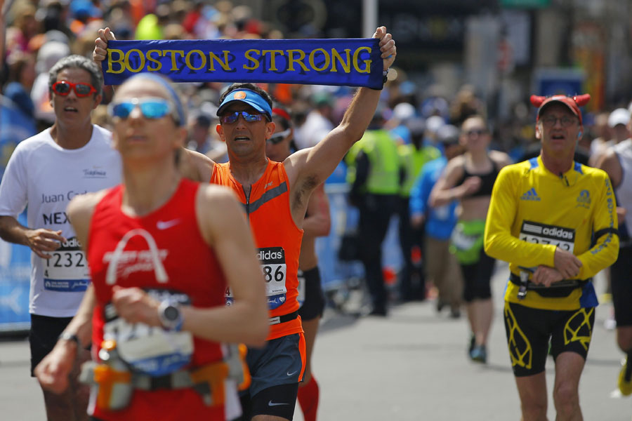 Thousands run first Boston Marathon since bombings