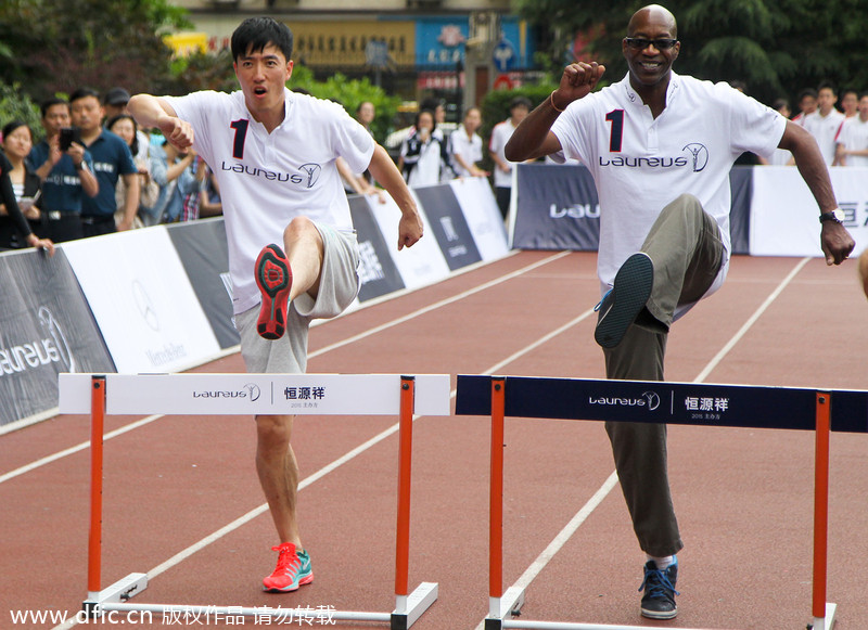 Liu Xiang promotes Laureus World Sports in Shanghai