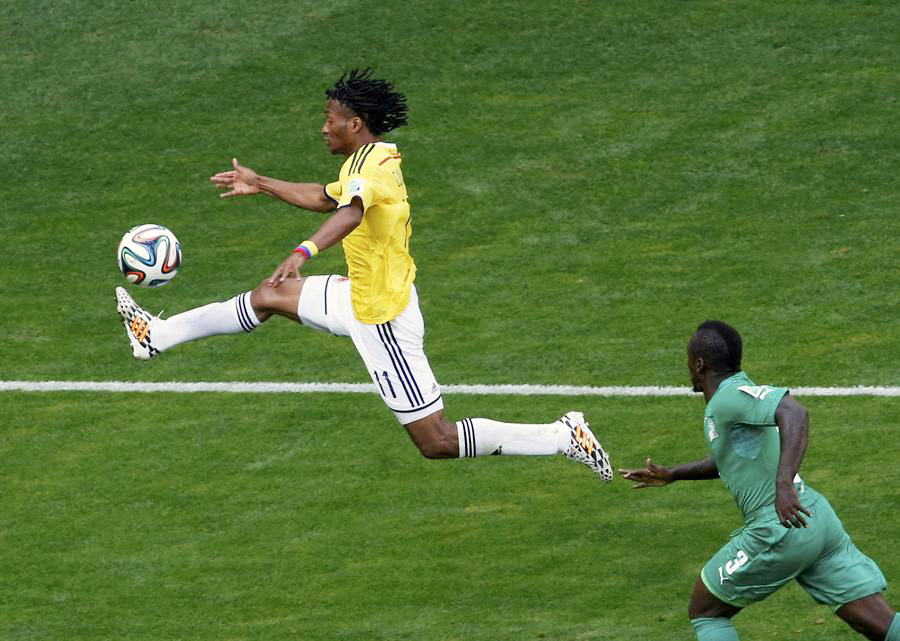 Colombia beats Cote d'Ivoire 2-1 in World Cup
