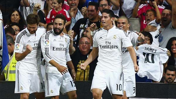 James Rodriguez scores first goal as Real draws in Super Cup