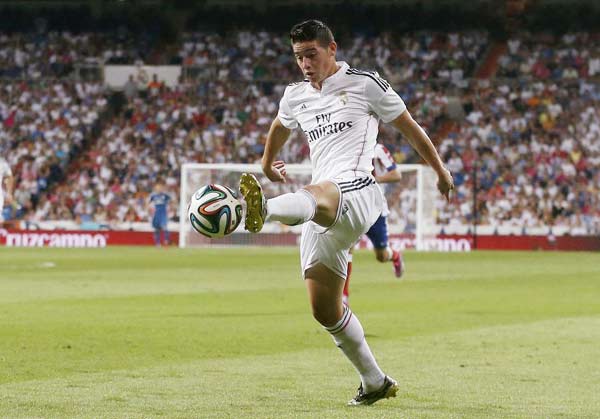 James Rodriguez scores first goal as Real draws in Super Cup