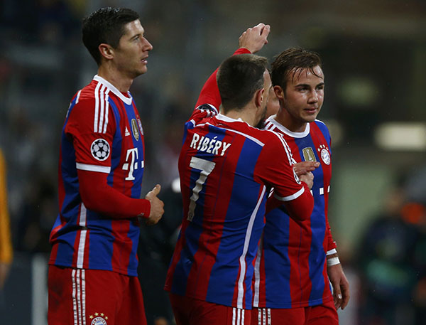 Sparkling Bayern beat Roma 2-0 to book last-16 spot
