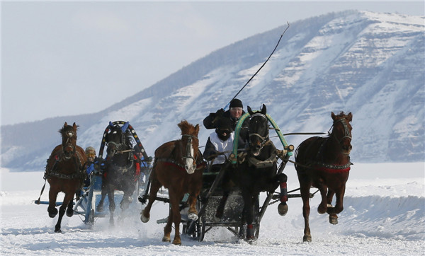 45th Ice Derby amateur horse race kicks off in Russia