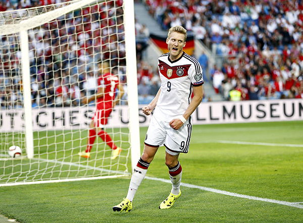 Germany's Schuerrle gets treble in 7-0 win over Gibraltar