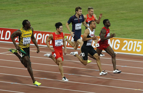 China's Su reaches 100m final
