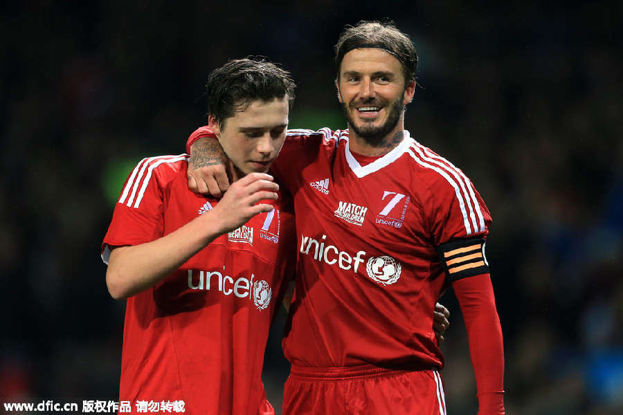 Brooklyn Beckham carries on father's cause