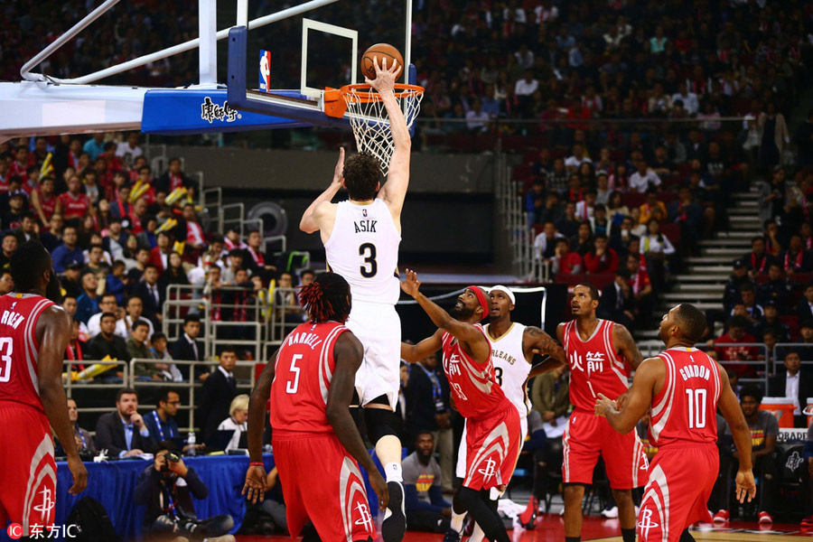 Houston Rockets defeats New Orleans Pelicans 116-104 in NBA Beijing match