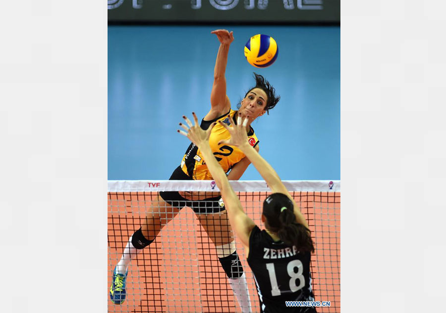 Vakifbank wins Besiktas 3-0 during Turkish Women Volleyball League match