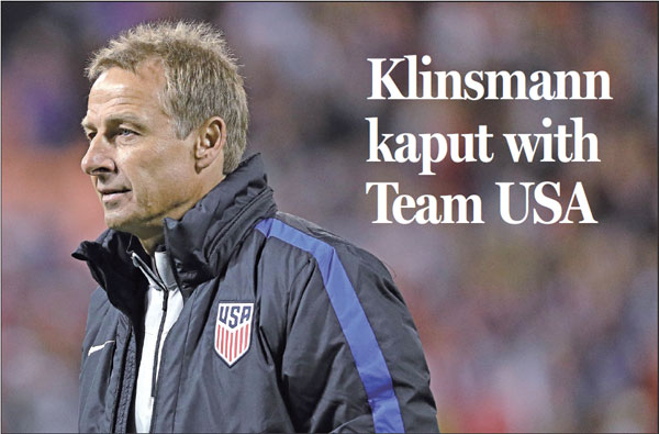 Klinsmann kaput with Team USA