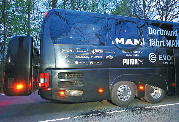 Bus attack puts Dortmund on alert
