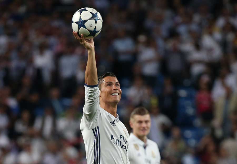 real madrid hat trick champions league