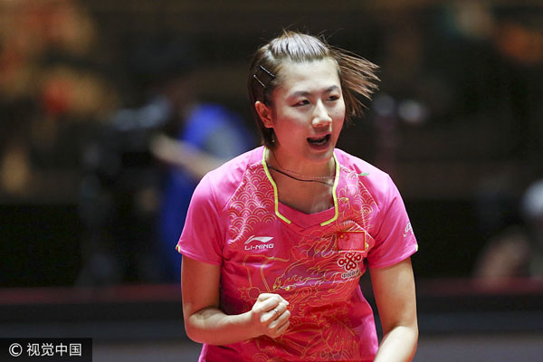 Ding beats Japan's Hirano to secure women's singles title for China