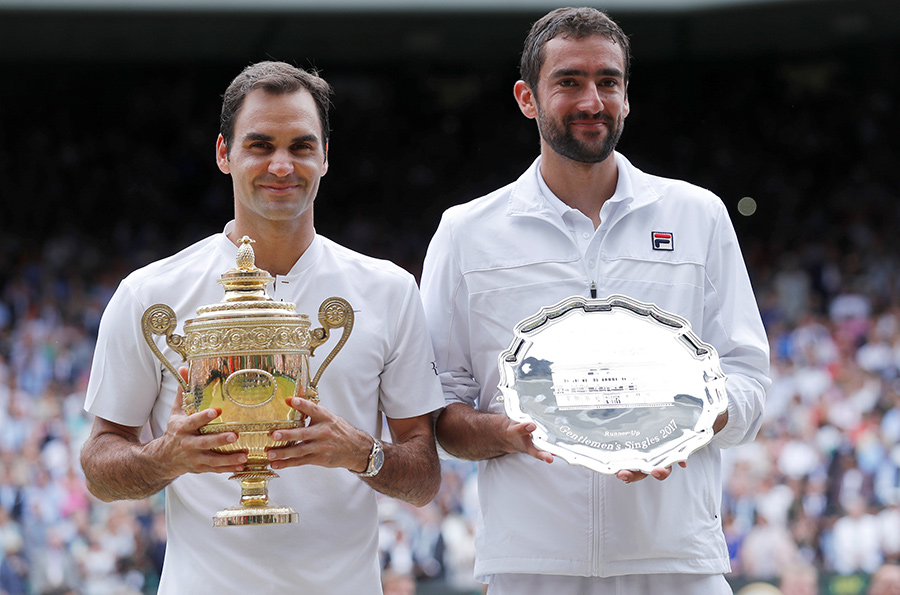 Federer gets record 8th Wimbledon title and 19th grand slam trophy