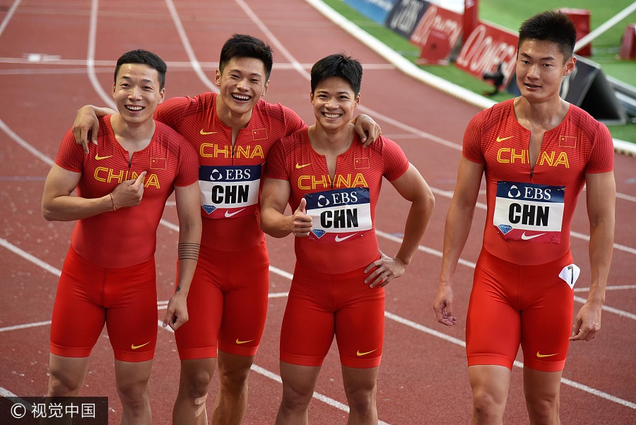 China claims shock victory in 4x100m relay at Diamond League Monaco meet