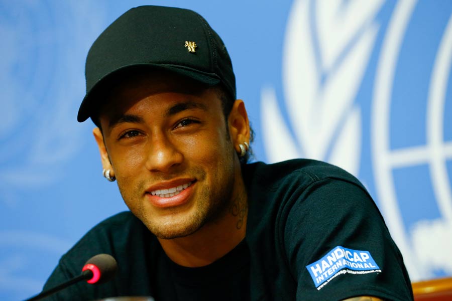 Neymar kicks off as Ambassador for Handicap International