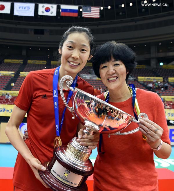 Zhu Ting of China signs an autograph during a promotional event for the  FIVB Volleyball World Grand Prix Macao 2017 in Macau, China, 12 July  2017.(Imaginechina via AP Images Stock Photo - Alamy