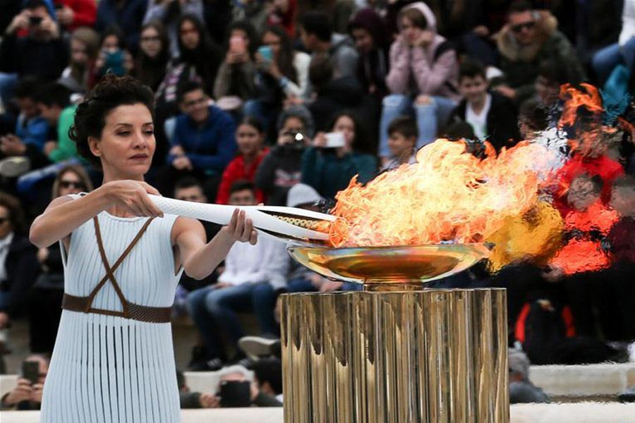 Greece hands over Olympic Flame to PyeongChang 2018 Winter Games organizers