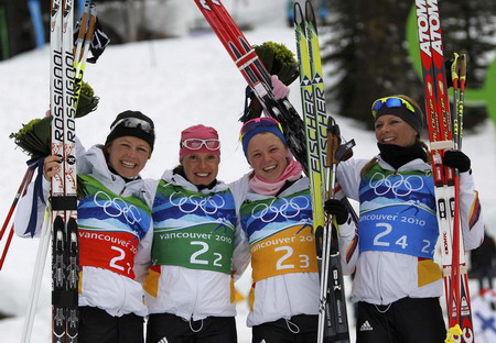 Norway wins gold in women's cross-country relay