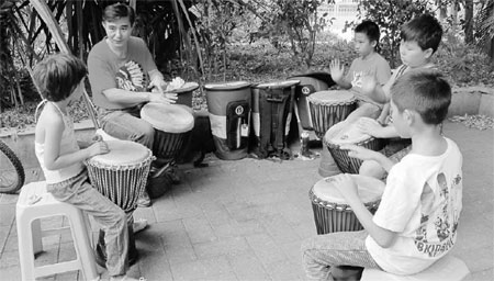Learning to an African beat