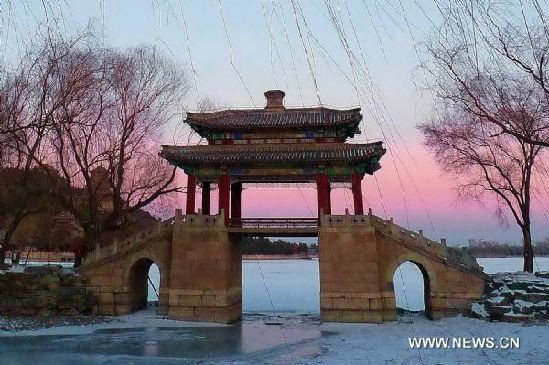 Snowy scenery of Summer Palace