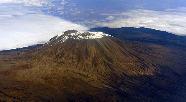 Snow-caped peak of Kilimanjaro