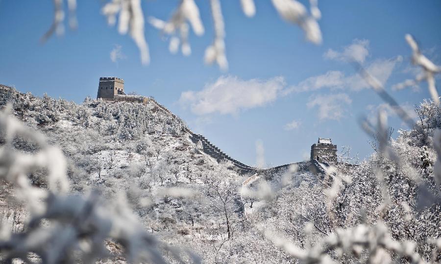 Popular attractions draped in snow