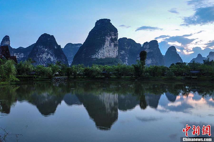 Beautiful karst mountains in Guangxi