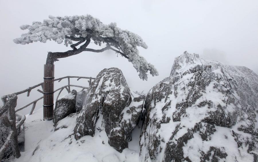 Snow scenery of Huangshan Mountain