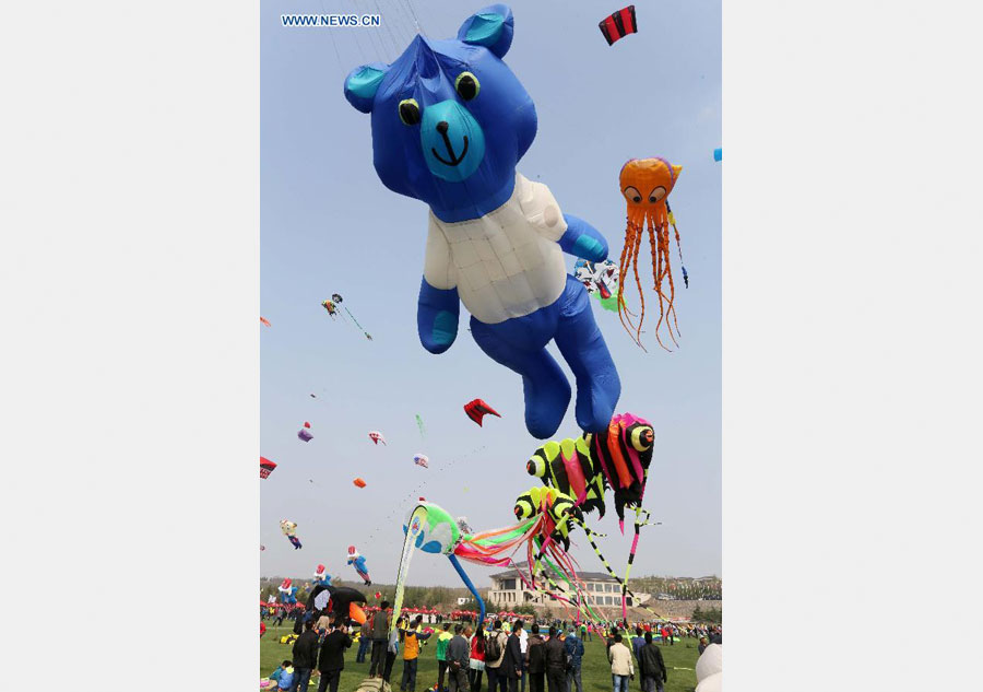 Kite fair held in Shandong