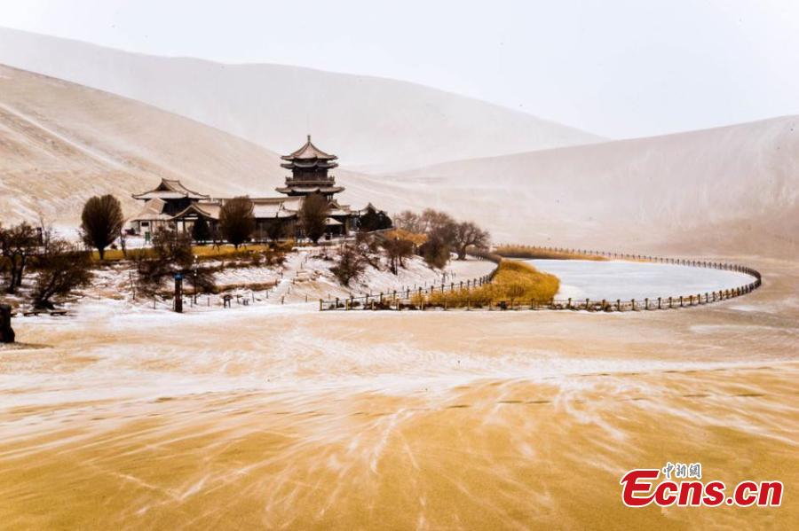Silk Road City Dunhuang Hit By Snow1 Chinadailycomcn