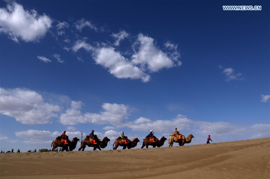 Dunhuang shows natural beauty after rainfall in NW China