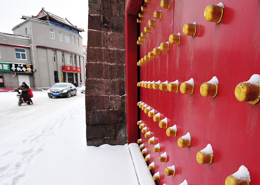 Snow scenery in Xuanhua ancient city, Hebei province