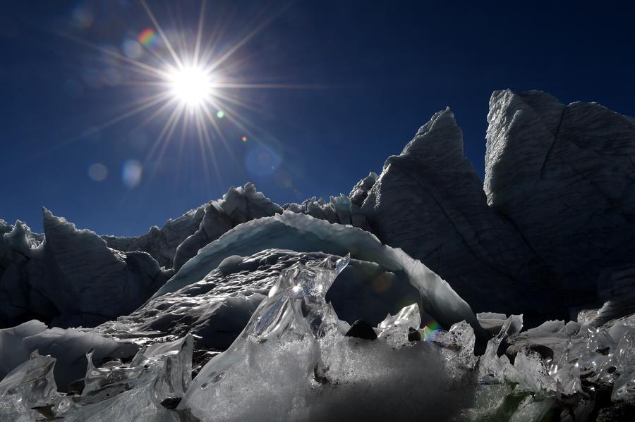 Icy beauty of Gangbu glacier in Tibet