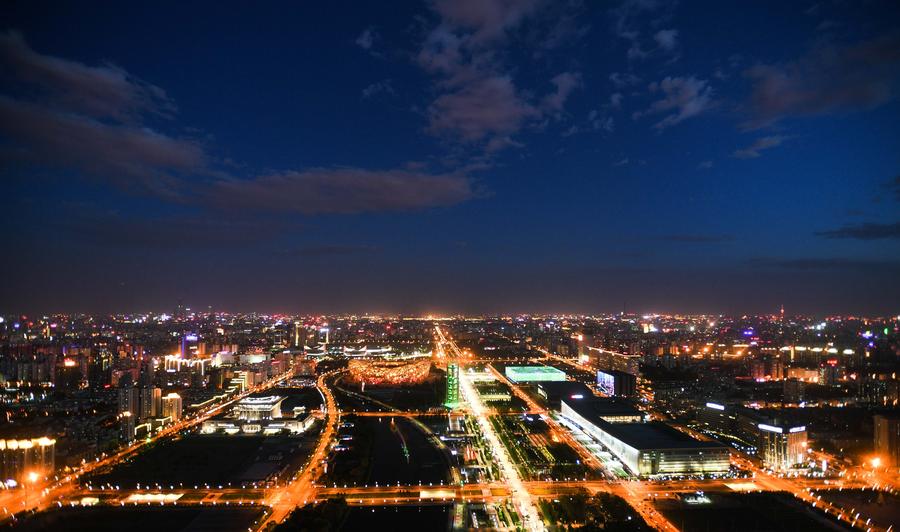 Night view of Beijing during Belt and Road Forum