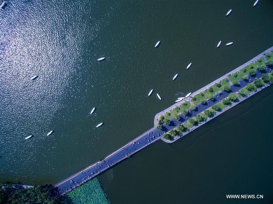 Aerial photos of West Lake in China's Hangzhou