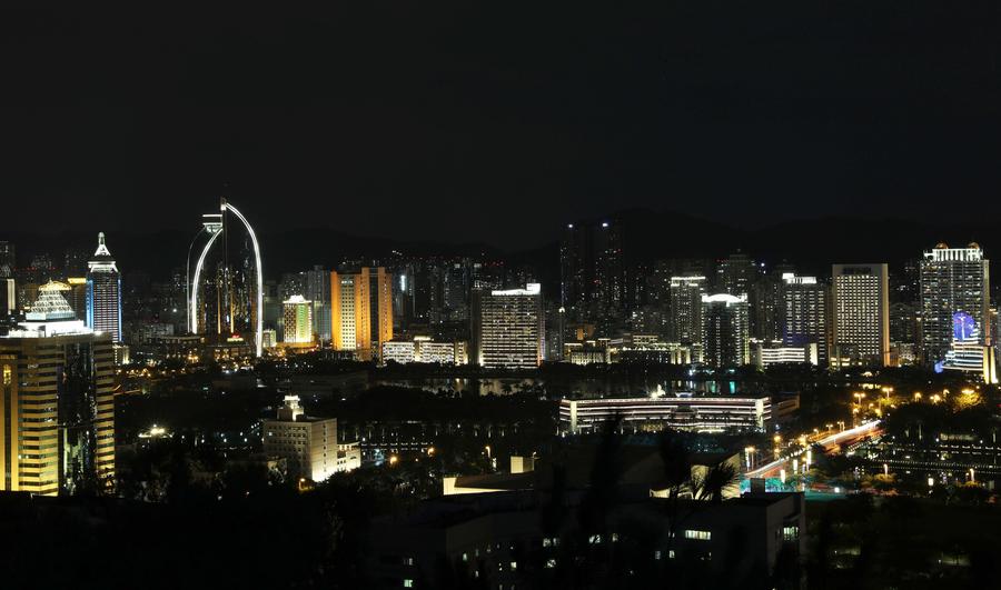 Night views in Xiamen, host city of 2017 BRICS Summit