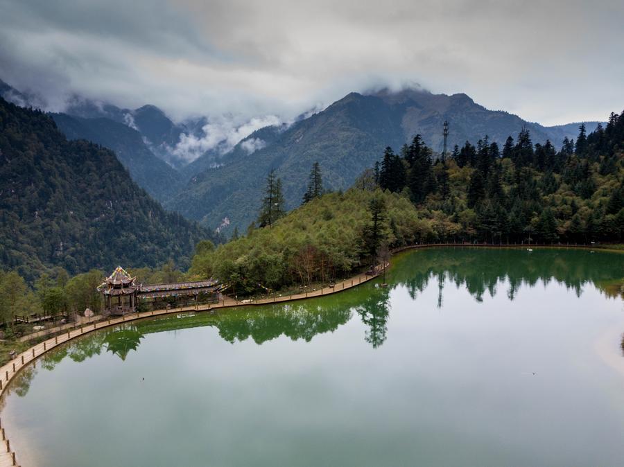 Scenery of Guanegou National Forest Park in China's Gansu