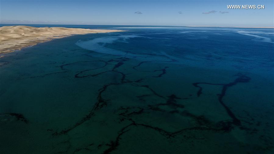 Aerial photos of Qinghai Lake in NW China
