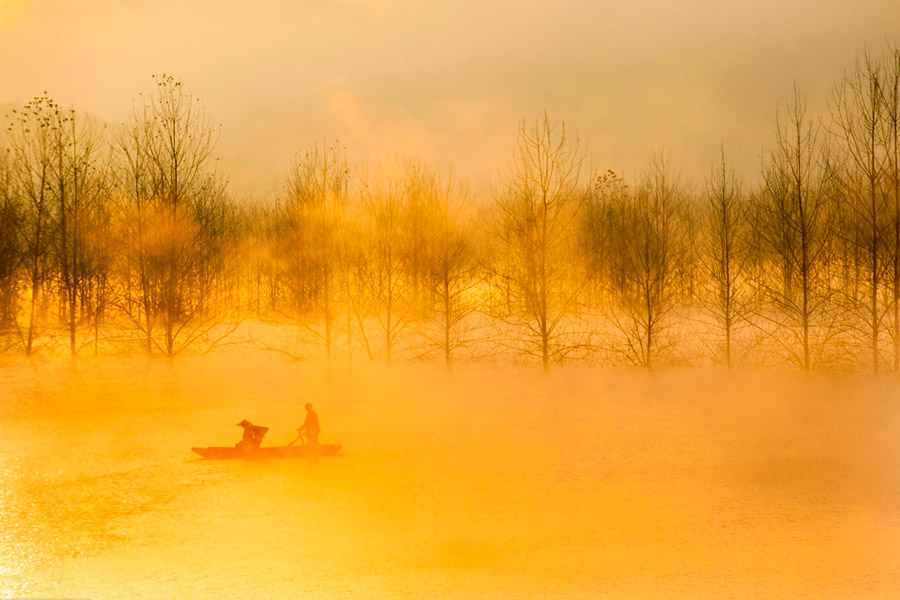 Golden paradise scenery in Central China