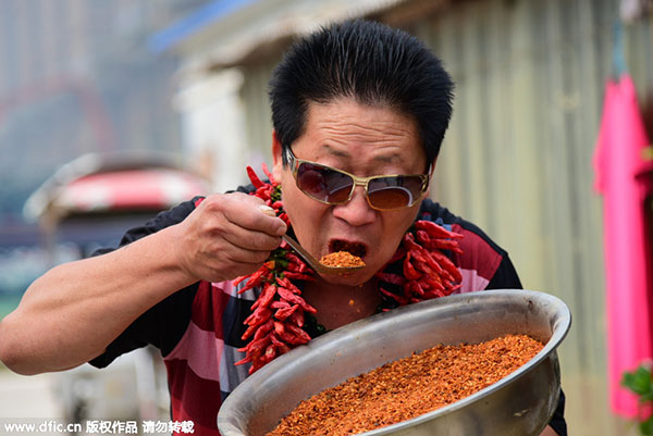 Pepper is the spice of life for one Chinese man