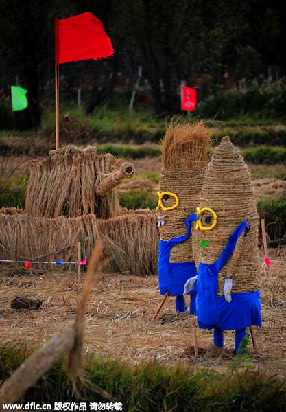 Festival turns scarecrows into Minions, SpongeBob