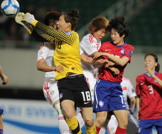 女足亚洲杯:中国队0:0险平韩国队