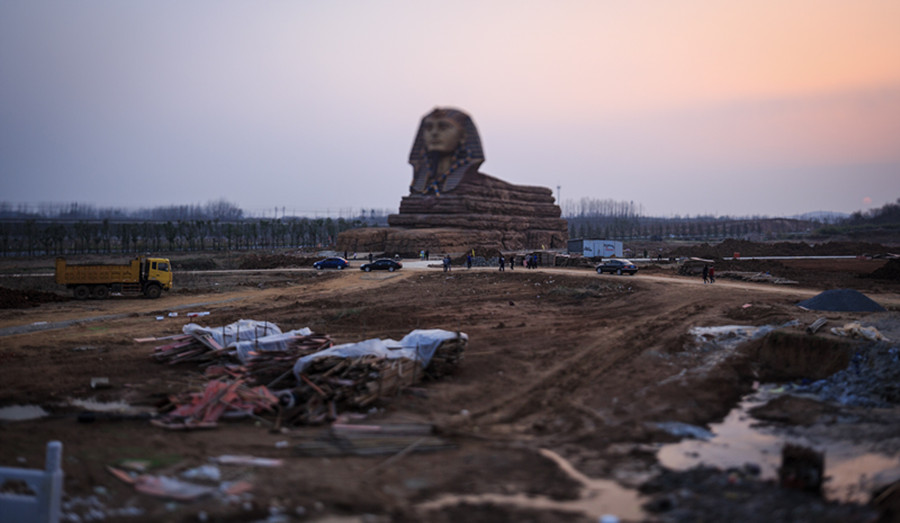 The sphinx in China? No, it's a replica